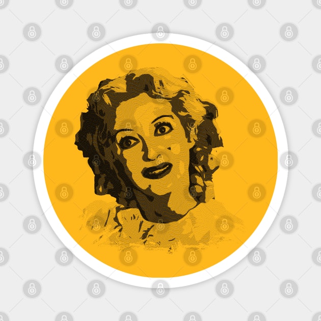 Bette Davis - Simple Engraved Magnet by Chillashop Artstudio